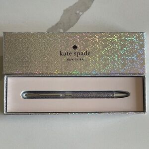 Kate Spade Glitter Pen with Silver Accents